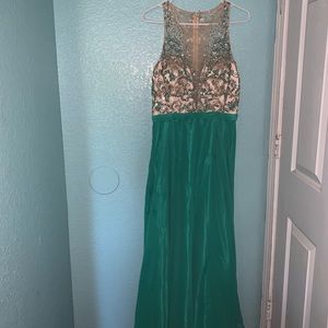 Green long gown